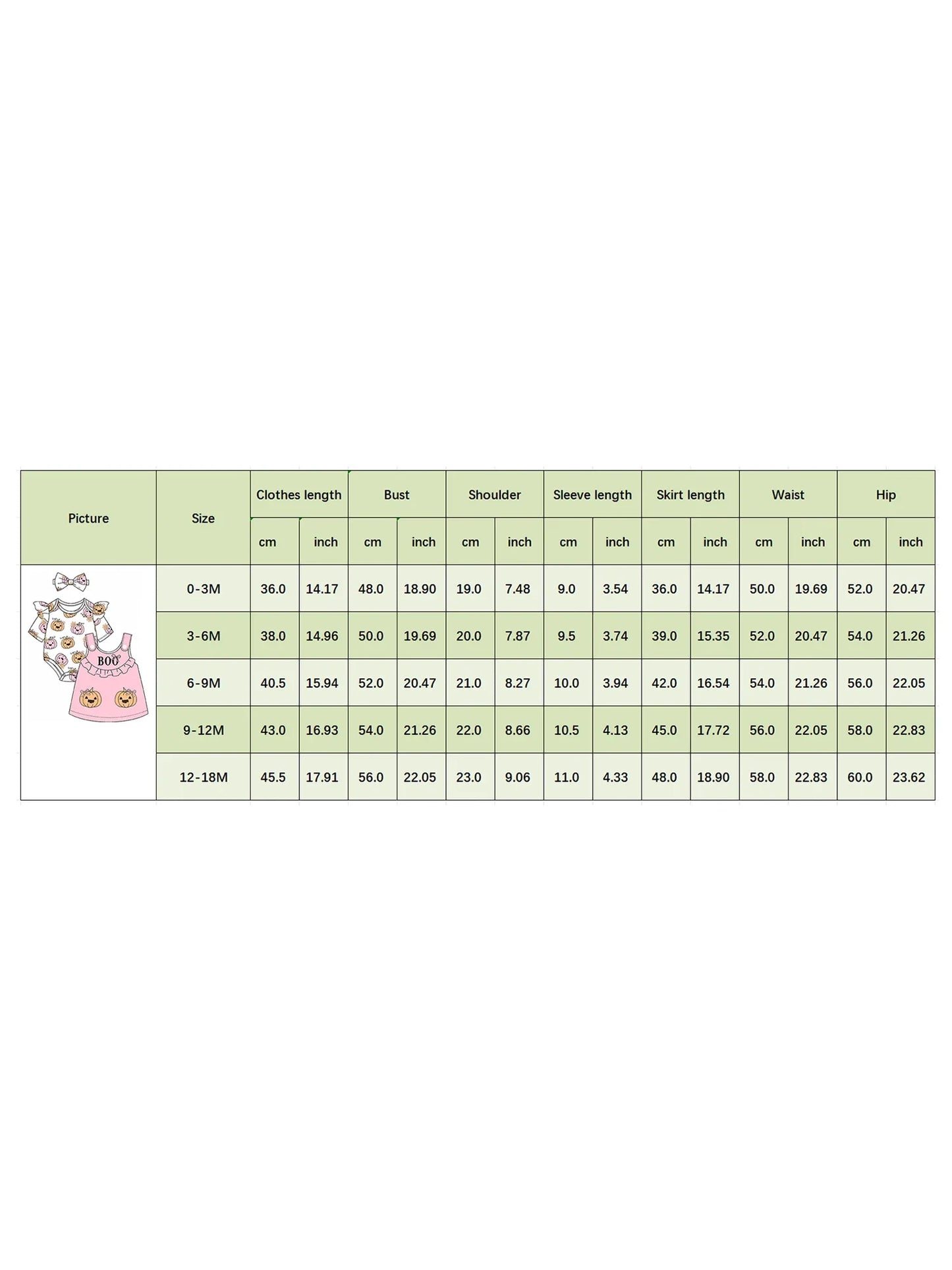 Baby Girls 3Pcs Halloween Outfit Pumpkin Print Long Sleeves Romper and Overall Tank Dress Bow Headband Set